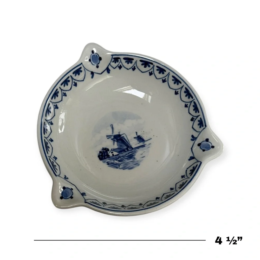 Delft Blue Holland hand-painted ceramic ashtray - Picture 2 of 6